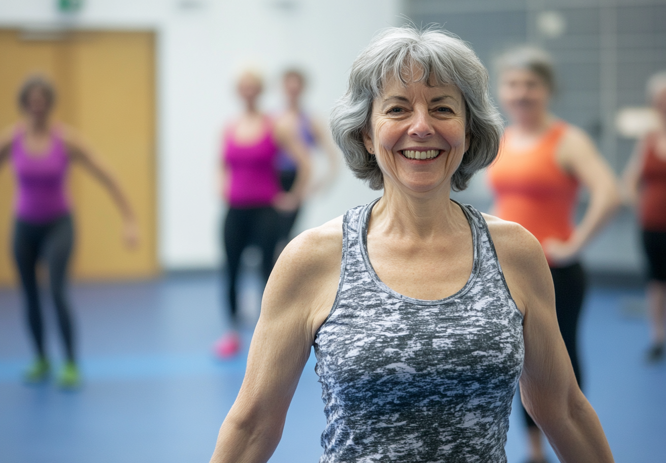 Старша жінка практикує гармонійний рух